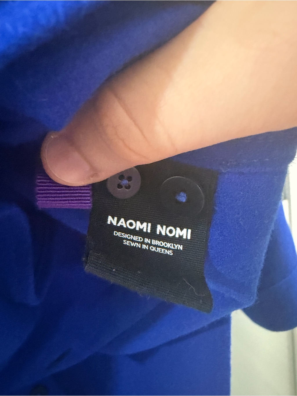 Naomi Nomi New Oxford In Electrical Blue Merino Wool — image 4 of 5